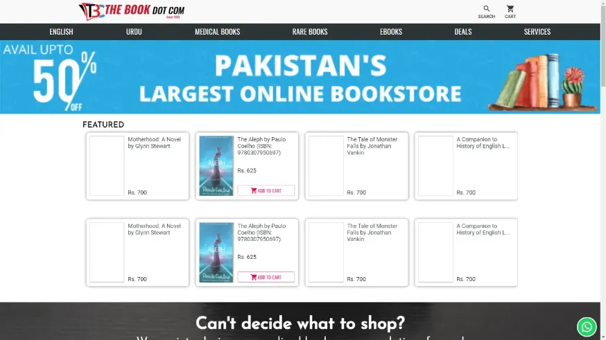 TheBookDotCom E-commerce Website